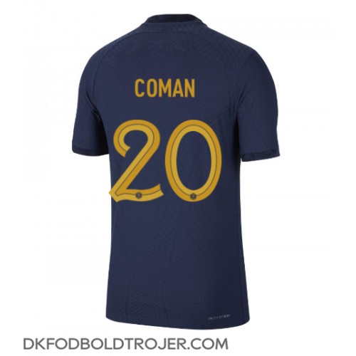 Billige Frankrig Kingsley Coman #20 Hjemmebane Fodboldtrøjer VM 2022 Kortærmet
